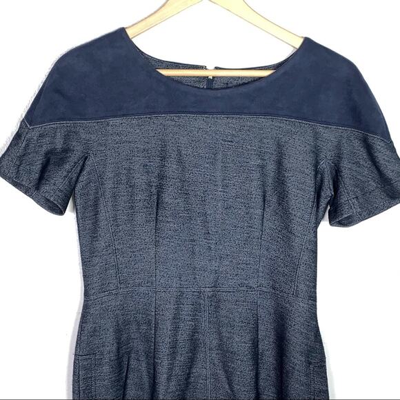Tommy Hilfiger navy blue short sleeve knee length shift dress size 6 B113 - Picture 2 of 5